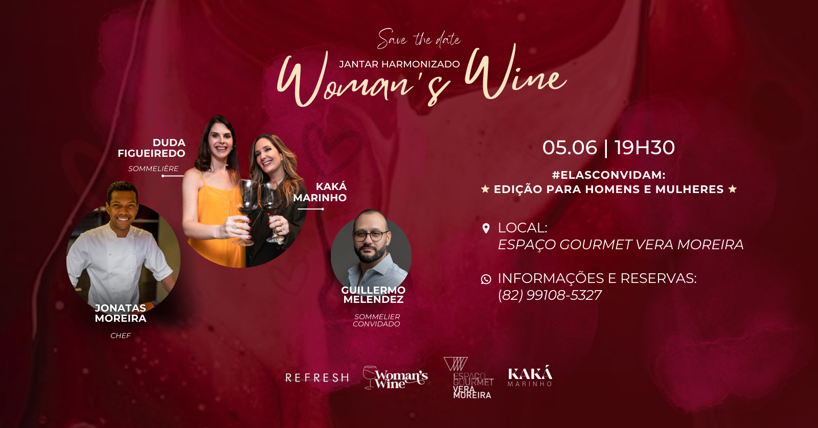 Elas Convidam: Woman’s Wine realiza edição especial para homens e mulheres